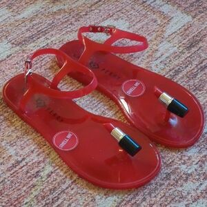 Katy Perry Collections Bold Red Lipstick Geli Sandals